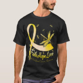 Faith Hope Love Childhood Cancer Awareness Dragonf T-shirt (Voorkant)