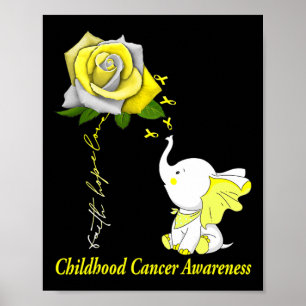 Faith Hope Love Childhood Cancer Awareness Poster