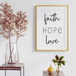 Faith Hope Love Christelijk Poster