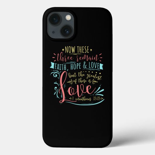 Faith Hope Love Christelijk Scripting Lettering Case-Mate iPhone Case (Achterkant)