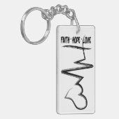 Faith Hope Love Christelijk Sleutelhanger (Voorkant Links)