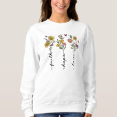 Faith Hope Love Christelijk Sweatshirt Womens Flor (Voorkant)