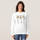 Faith Hope Love Christelijk Sweatshirt Womens Flor (Voorkant volledig)