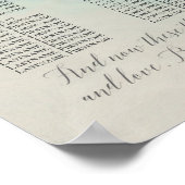 Faith Hope Love Christelijk Wedding Seating Chart Poster (Hoek)