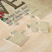 Faith Hope Love Christelijke Bijbel Verse Legpuzzel (Zijkant)