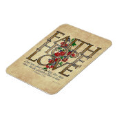 Faith Hope Love Christelijke Bijbel Verse Magneet (Linkerzijde)