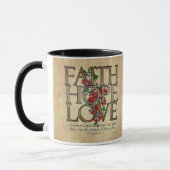 Faith Hope Love Christelijke Bijbel Verse Mok (Links)
