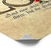 Faith Hope Love Christelijke Bijbel Verse Poster (Hoek)