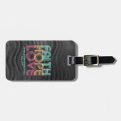 Faith Hope Love Christelijke Bijbel Verse Retro Bagagelabel (Voorkant horizontaal)
