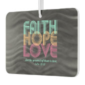 Faith Hope Love Christelijke Bijbel Verse Retro Luchtverfrisser (Links)