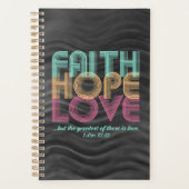 Faith Hope Love Christelijke Bijbel Verse Retro Planner (Voorkant)