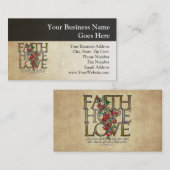 Faith Hope Love Christelijke Bijbel Verse Visitekaartje (Voorkant / Achterkant)