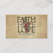Faith Hope Love Christelijke Bijbel Verse Visitekaartje (Achterkant)