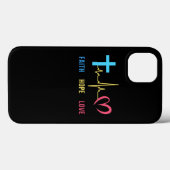Faith Hope Love Christelijke hartslag Case-Mate iPhone Case (Achterkant (horizontaal))