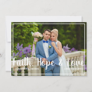 Faith Hope & Love Christelijke kerstfoto Feestdagenkaart