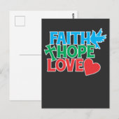 Faith Hope Love Christelijke Religieuze Jesus Briefkaart (Voorkant / Achterkant)