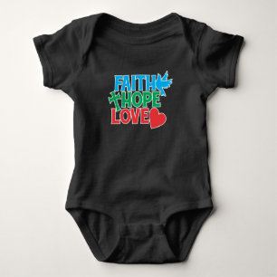 Faith Hope Love Christelijke Religieuze Jesus Romper