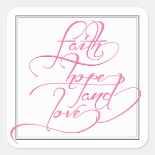 Faith Hope Love Christelijke Wedding Stickers