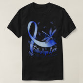 Faith Hope Love Colon Cancer Awareness Dragonfly T-shirt (Design voorkant)