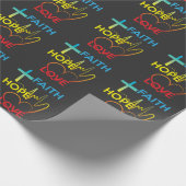 Faith Hope Love Colorful Christelijk Gift Cadeaupapier (Hoek)