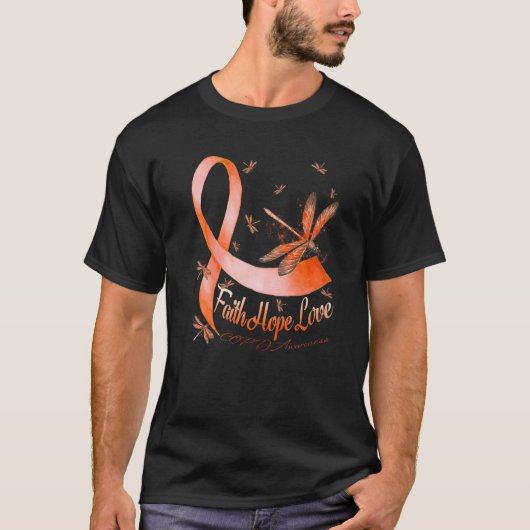 Faith Hope Love COPD Awareness Dragonfly T-shirt (Voorkant)