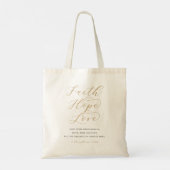 Faith, Hope, Love Corinthians 13 Canvas tas (Achterkant)
