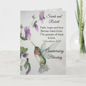 Faith Hope Love Couple Jubileum Blessing Kaart (Voorkant)