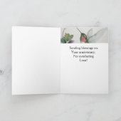 Faith Hope Love Couple Jubileum Blessing Kaart (Binnen)