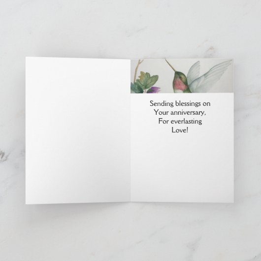 Faith Hope Love Couple Jubileum Blessing Kaart (Binnen)