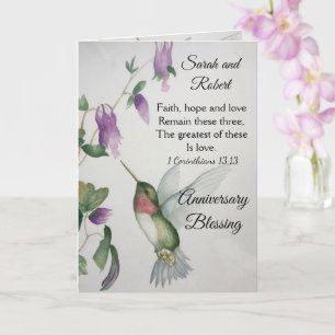 Faith Hope Love Couple Jubileum Blessing Kaart