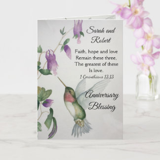Faith Hope Love Couple Jubileum Blessing Kaart