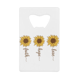 Faith Hope Love Creditkaart Flessenopener