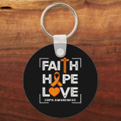 Faith Hope Love Crops Bewustzijn Sleutelhanger (Voorkant)