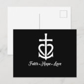 Faith Hope Love Cross Anchor Heart Jesus Aankondigingskaart (Voorkant / Achterkant)