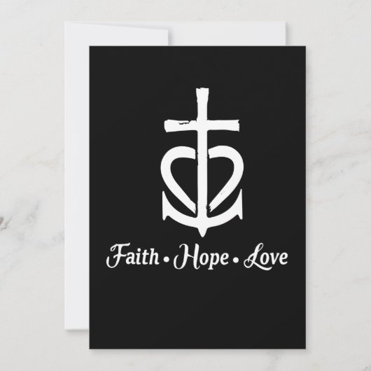 Faith Hope Love Cross Anchor Heart Jesus Save The Date (Voorkant)