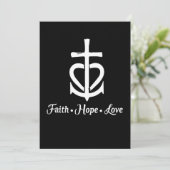 Faith Hope Love Cross Anchor Heart Jesus Save The Date (Staand voorkant)