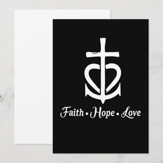 Faith Hope Love Cross Anchor Heart Jesus Save The Date (Voorkant / Achterkant)