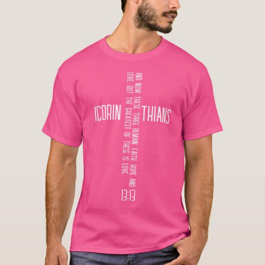 Faith Hope Love Cross Christelijk Shirt (Voorkant)
