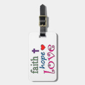 Faith Hope Love Cross Heart Bagagelabel (Voorkant verticaal)