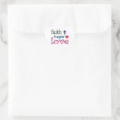 Faith Hope Love Cross Heart Hart Sticker (Tas)
