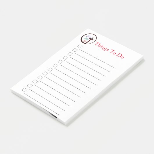 Faith Hope Love Cross Post-it Notes (Schuin)