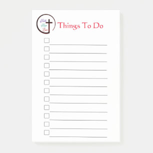 Faith Hope Love Cross Post-it Notes