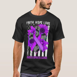 Faith Hope Love Crossing Hidradenitis Suppurativa T-shirt