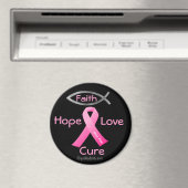 Faith Hope Love Cure gotGod316.com Roze Lint Magneet (Insitu (Vaatwasser))
