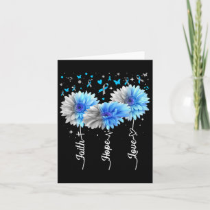 Faith Hope Love Cute Daisy Diabetes Awareness Gift Kaart