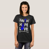 Faith Hope Love Cyclic Vomiting Syndrome Awareness T-shirt (Voorkant volledig)