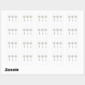Faith Hope Love Daisies Vierkante Sticker (Vel)