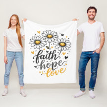 Faith, Hope, Love & Daisies Vloerkleed
