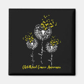 Faith Hope Love Dandelion Childhood Cancer Awarene Magneet (Voorkant)