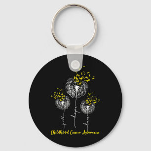 Faith Hope Love Dandelion Childhood Cancer Awarene Sleutelhanger